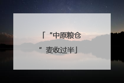 “中原粮仓”麦收过半
