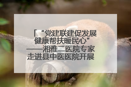 “党建联建促发展 健康帮扶暖民心”——湘雅二医院专家走进县中医医院开展健康帮扶活动