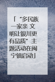 “多民族一家亲 文明让银川更有品质”主题活动在闽宁镇启动