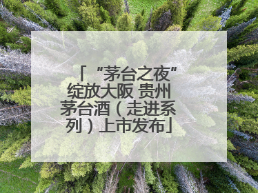 “茅台之夜”绽放大阪 贵州茅台酒（走进系列）上市发布