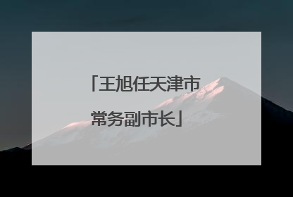 王旭任天津市常务副市长