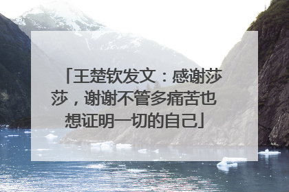 王楚钦发文：感谢莎莎，谢谢不管多痛苦也想证明一切的自己