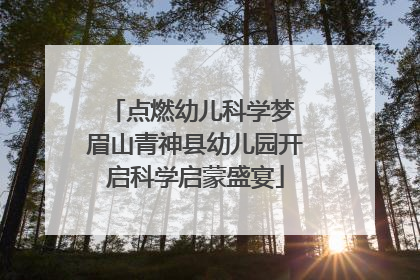 点燃幼儿科学梦 眉山青神县幼儿园开启科学启蒙盛宴
