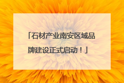 石材产业南安区域品牌建设正式启动！
