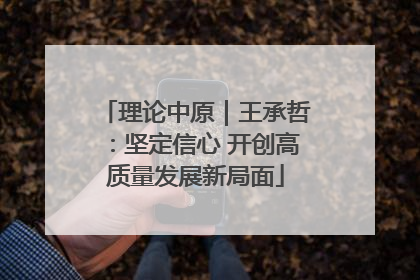 理论中原｜王承哲：坚定信心 开创高质量发展新局面