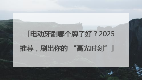 电动牙刷哪个牌子好？2025推荐，刷出你的 “高光时刻”