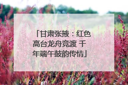 甘肃张掖：红色高台龙舟竞渡 千年端午鼓韵传情