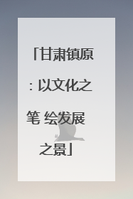 甘肃镇原：以文化之笔 绘发展之景