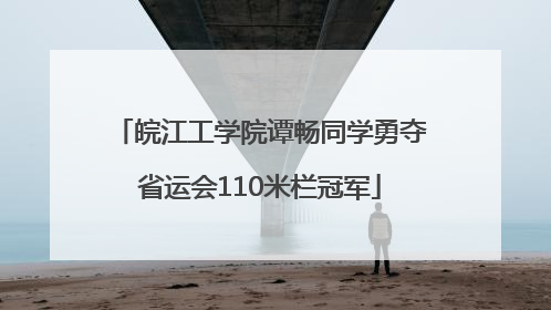 皖江工学院谭畅同学勇夺省运会110米栏冠军