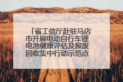省工信厅赴驻马店市开展电动自行车锂电池健康评估及报废回收集中行动示范点建设调研指导