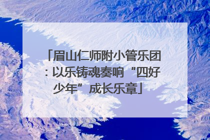 眉山仁师附小管乐团：以乐铸魂奏响“四好少年”成长乐章