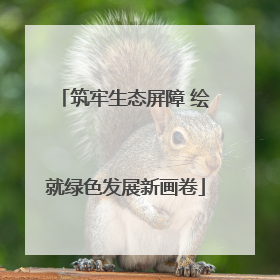 筑牢生态屏障 绘就绿色发展新画卷