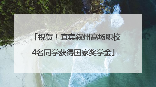 祝贺！宜宾叙州高场职校4名同学获得国家奖学金