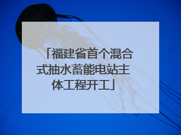 福建省首个混合式抽水蓄能电站主体工程开工