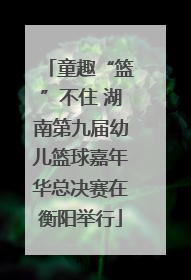 童趣“篮”不住 湖南第九届幼儿篮球嘉年华总决赛在衡阳举行