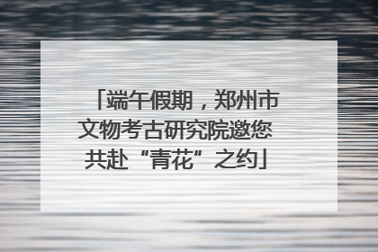 端午假期，郑州市文物考古研究院邀您共赴“青花”之约