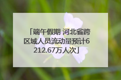 端午假期 河北省跨区域人员流动量预计6212.67万人次