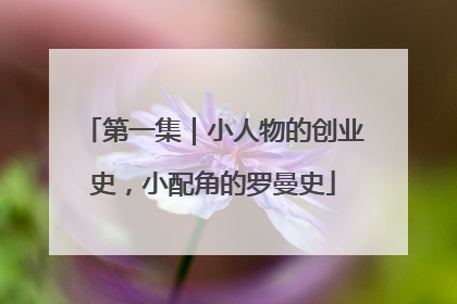 第一集｜小人物的创业史，小配角的罗曼史