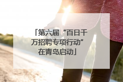 第六届“百日千万招聘专项行动”在青岛启动