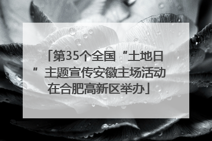 第35个全国“土地日”主题宣传安徽主场活动在合肥高新区举办