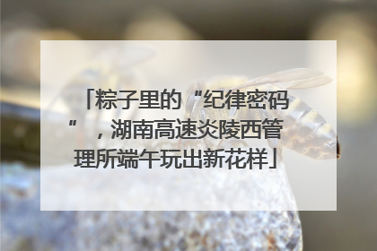 粽子里的“纪律密码”，湖南高速炎陵西管理所端午玩出新花样