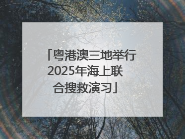 粤港澳三地举行2025年海上联合搜救演习
