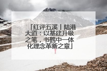 红评五溪丨陆港大道：以基建升级之笔，书鹤中一体化理念革新之章