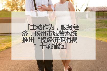 主动作为，服务经济，扬州市城管系统推出“提经济促消费”十项措施