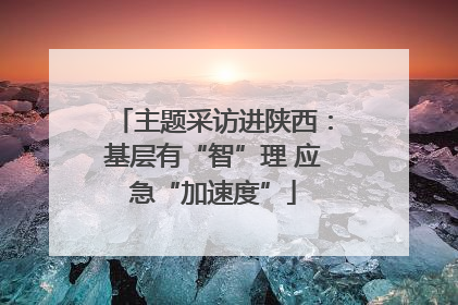 主题采访进陕西：基层有“智”理 应急“加速度”