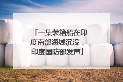 一集装箱船在印度南部海域沉没，印度国防部发声
