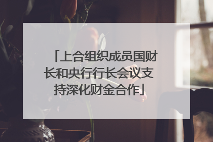 上合组织成员国财长和央行行长会议支持深化财金合作