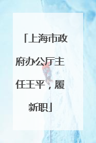 上海市政府办公厅主任王平，履新职