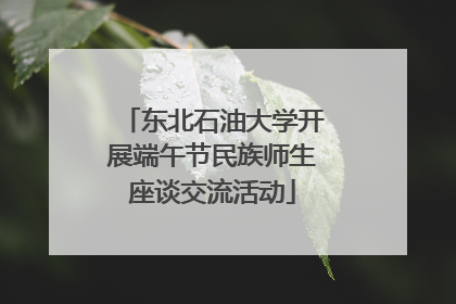 东北石油大学开展端午节民族师生座谈交流活动