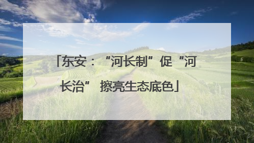 东安：“河长制”促“河长治” 擦亮生态底色