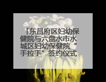 东昌府区妇幼保健院与六盘水市水城区妇幼保健院“手拉手”签约仪式成功举办