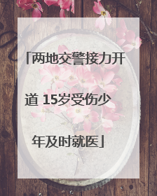 两地交警接力开道 15岁受伤少年及时就医