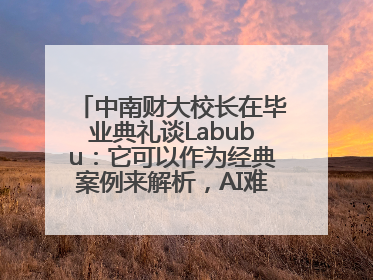 中南财大校长在毕业典礼谈Labubu：它可以作为经典案例来解析，AI难以给出答案