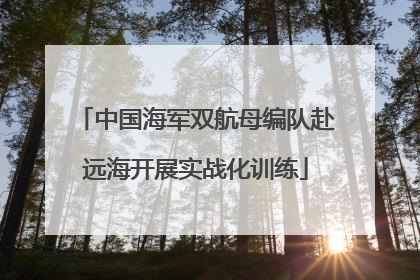 中国海军双航母编队赴远海开展实战化训练