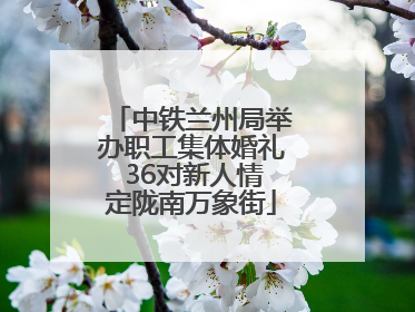 中铁兰州局举办职工集体婚礼 36对新人情定陇南万象街