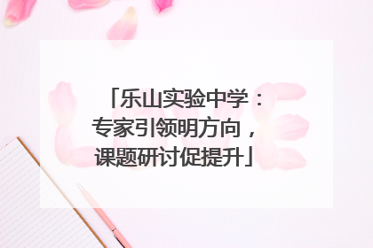 乐山实验中学：专家引领明方向，课题研讨促提升