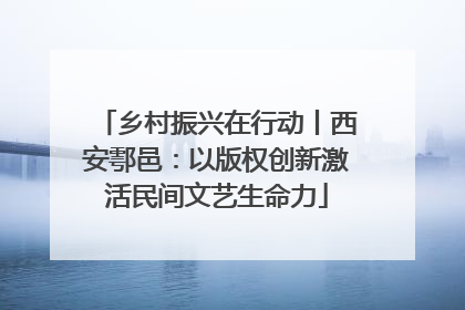 乡村振兴在行动丨西安鄠邑：以版权创新激活民间文艺生命力