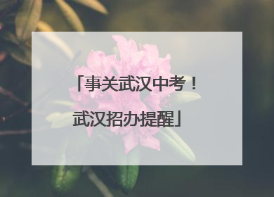 事关武汉中考！武汉招办提醒