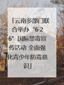 云南多部门联合举办“6·26”国际禁毒宣传活动 全面强化青少年防毒意识