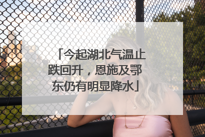 今起湖北气温止跌回升，恩施及鄂东仍有明显降水
