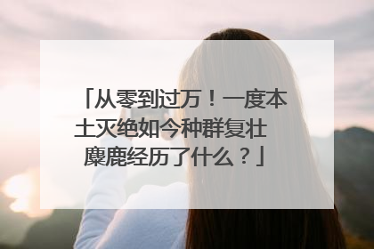 从零到过万！一度本土灭绝如今种群复壮 麋鹿经历了什么？