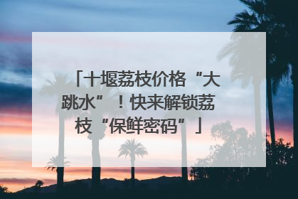 十堰荔枝价格“大跳水”！快来解锁荔枝“保鲜密码”