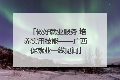 做好就业服务 培养实用技能——广西促就业一线见闻