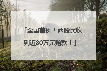 全国首例！两股民收到近80万元赔款！