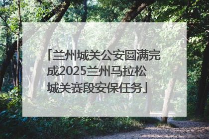 兰州城关公安圆满完成2025兰州马拉松城关赛段安保任务