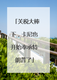 关税大棒下，卡尼也开始奉承特朗普了